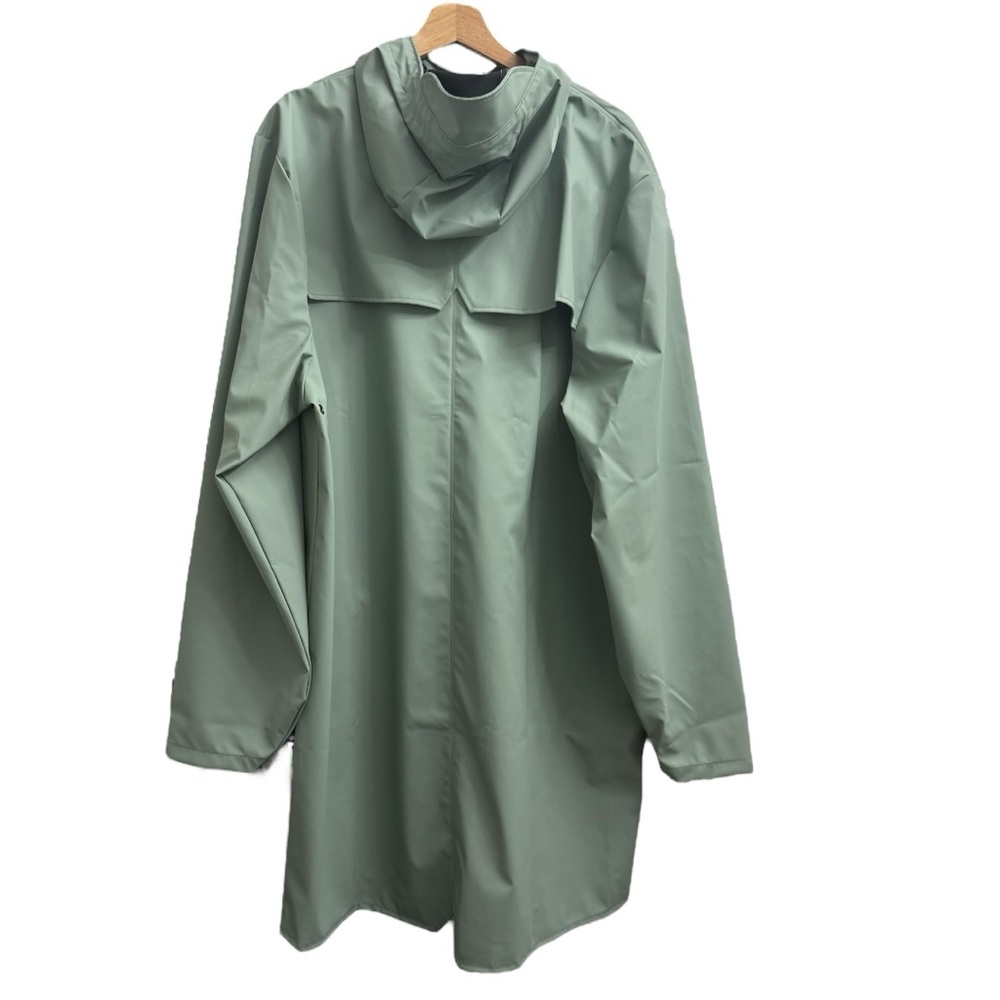 NWT Rains UNISEX Long Jacket W3 in Haze Green XL - Picture 6 of 8